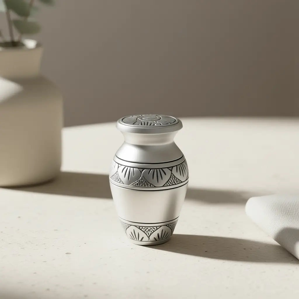 Pewter Lace Keepsake Urn