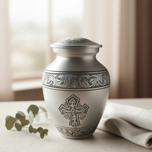 Silver Grace Cross Child Urn