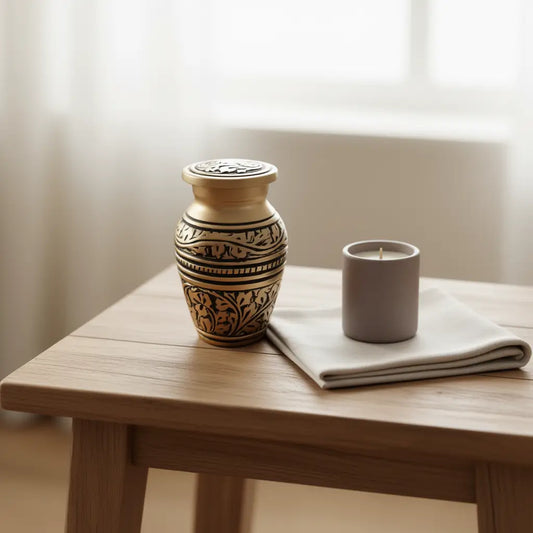 Golden Tribute Keepsake Urn