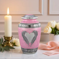 Pink Angel Wings Urn