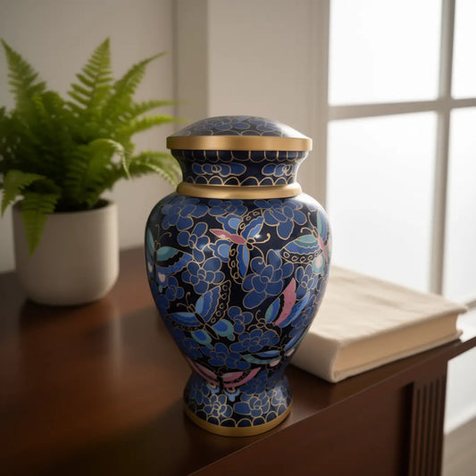 Butterfly Whispers Cloisonné Urn