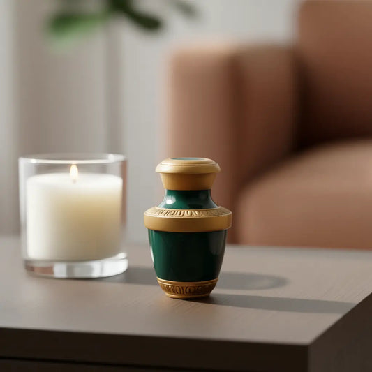 Emerald Whisper Keepsake Urn