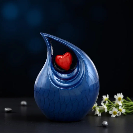 Royal Blue Teardrop Urn