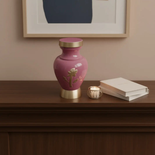 Golden Rose Elegance Keepsake Urn