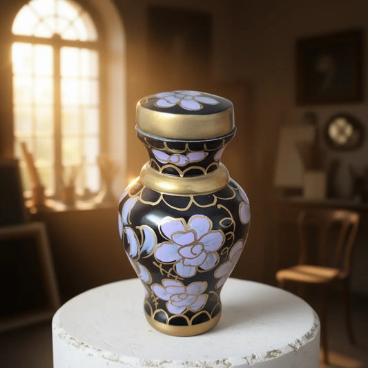 Cloisonné Garden Bloom Cremation Urn Keepsake