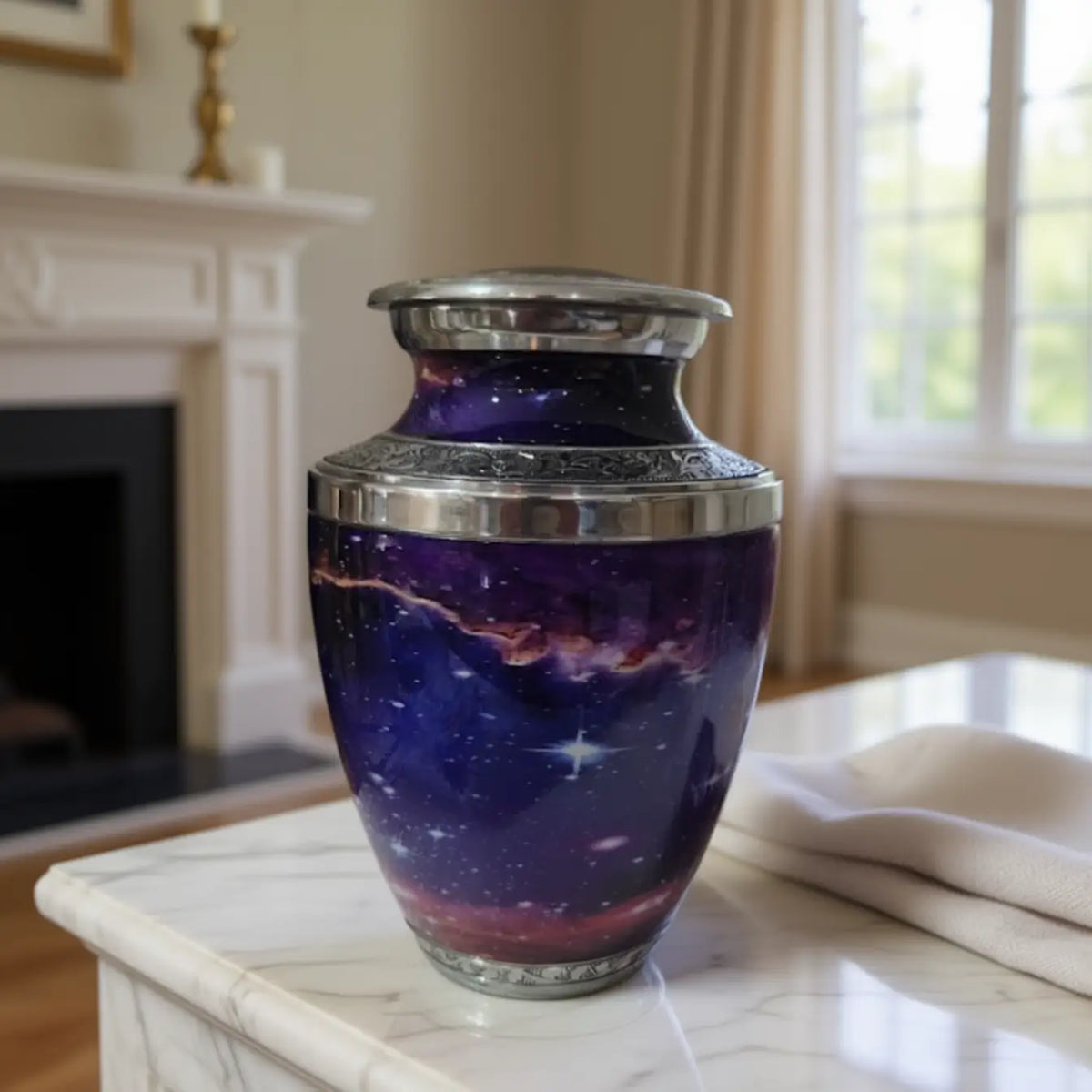 Starlit Horizon Galaxy Urn
