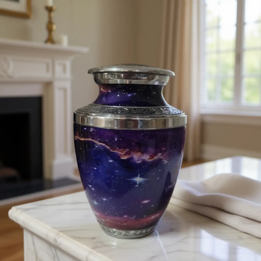 Starlit Horizon Galaxy Cremation Urn