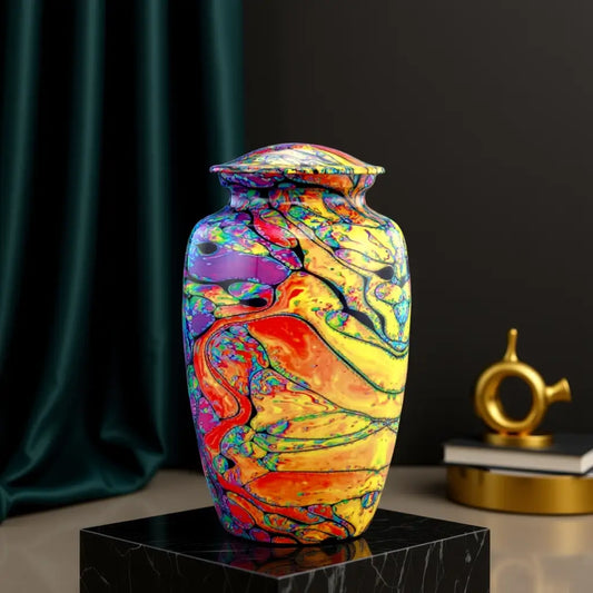 Tie-Dye Modern Print Urn