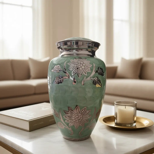 Eternal Meadow Brass Urn