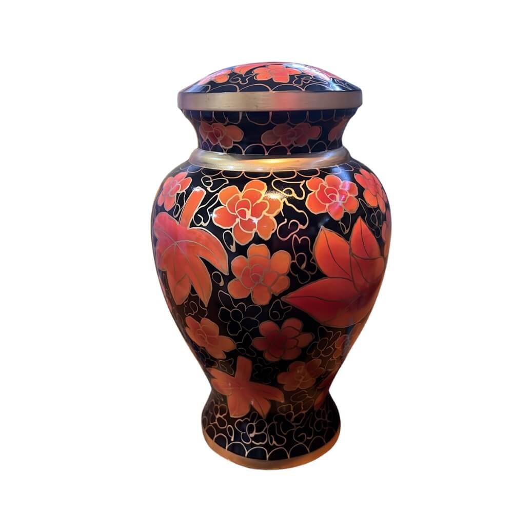 Autumn Ember Cloisonné Urn