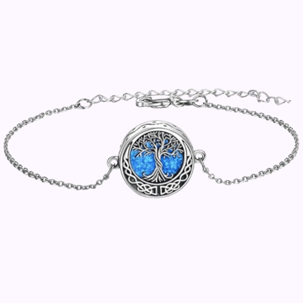 Azure Tree of Life Ash Bracelet Sterling Silver