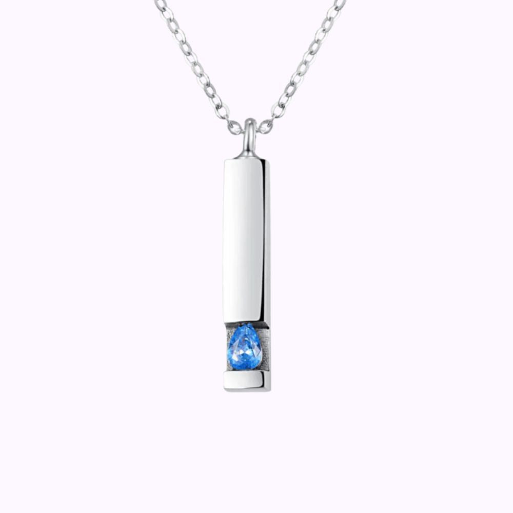 Blue Radiance Ash Necklace Sterling Silver