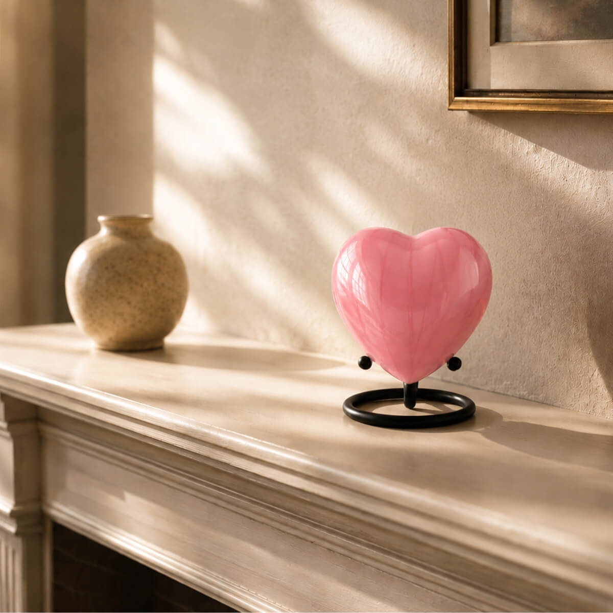 Blush Pink Heart Keepsake Urn
