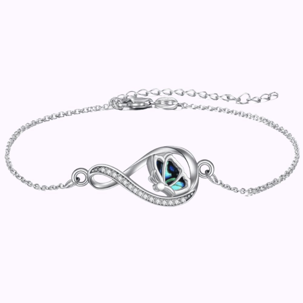 Butterfly Infinity Ash Bracelet Sterling Silver