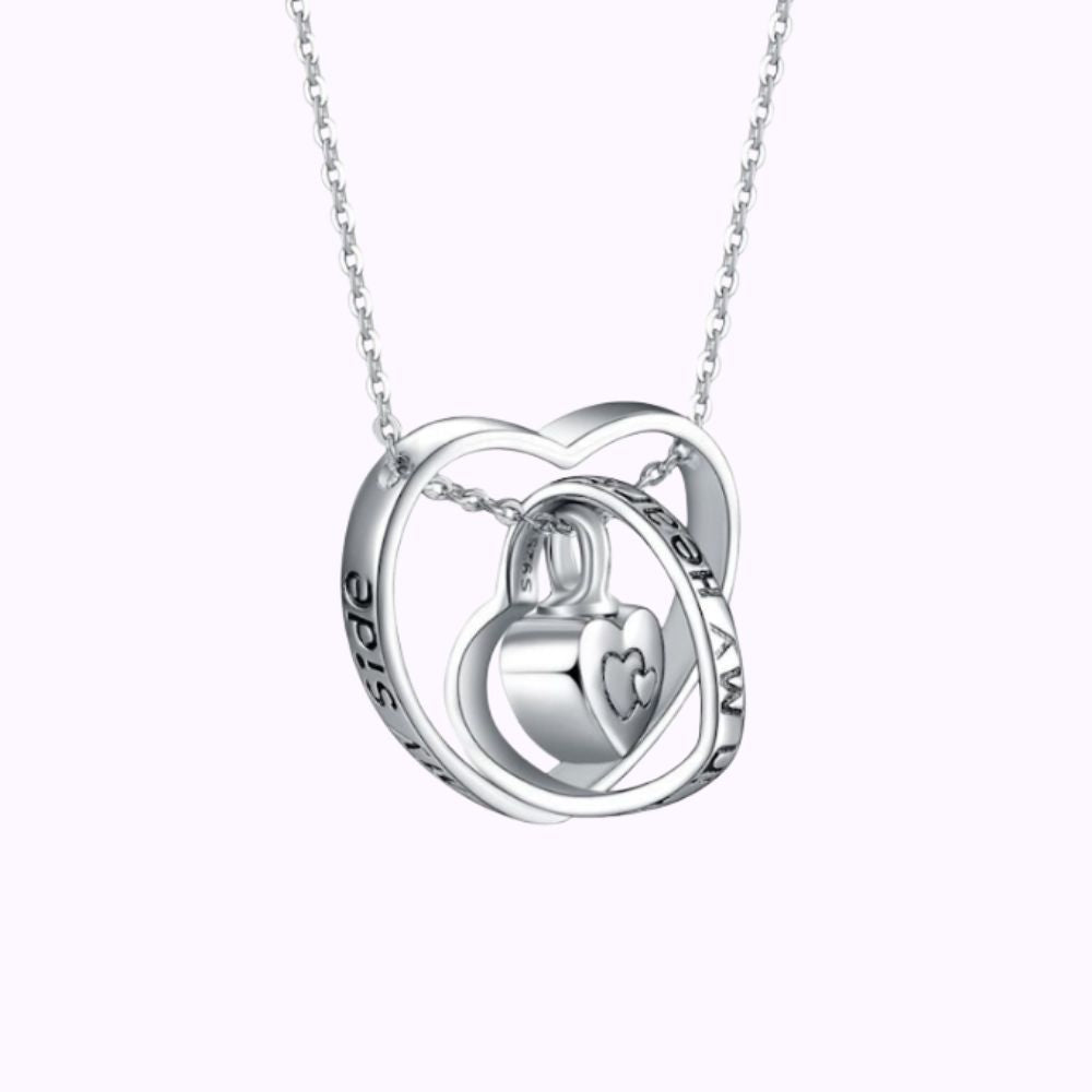 By My Side Silver Memorial Necklace Sterling Silver