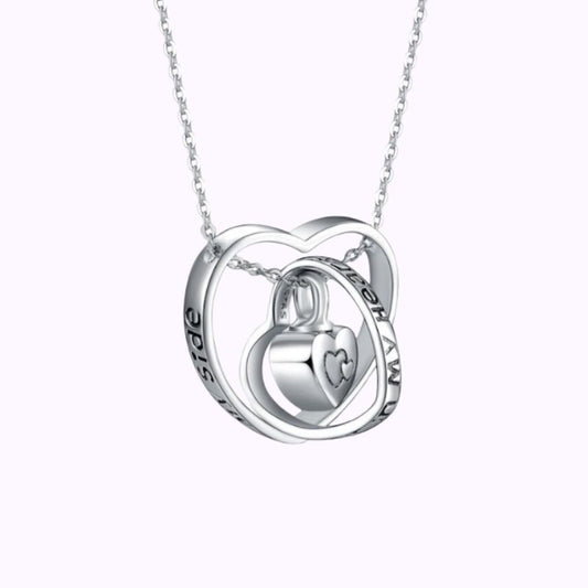 By My Side Silver Memorial Necklace