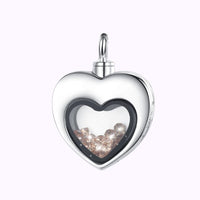 Courage Heart Memorial Necklace Sterling Silver