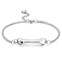 Dogs Bone Ash Bracelet Sterling Silver