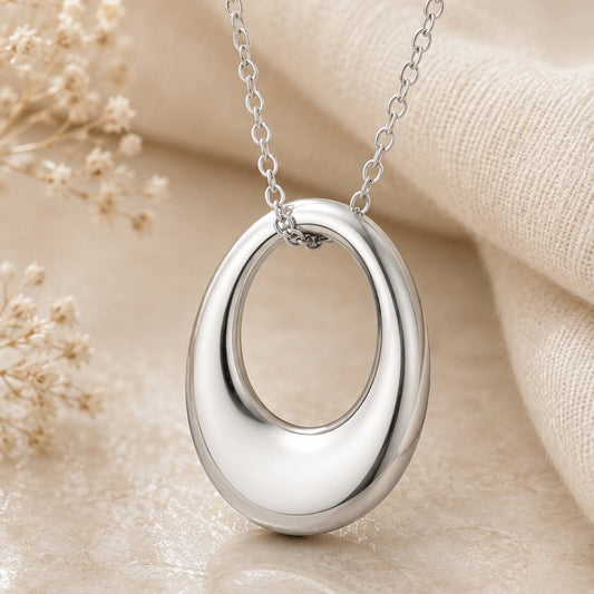 Elliptic Elegance Ash Necklace Sterling Silver