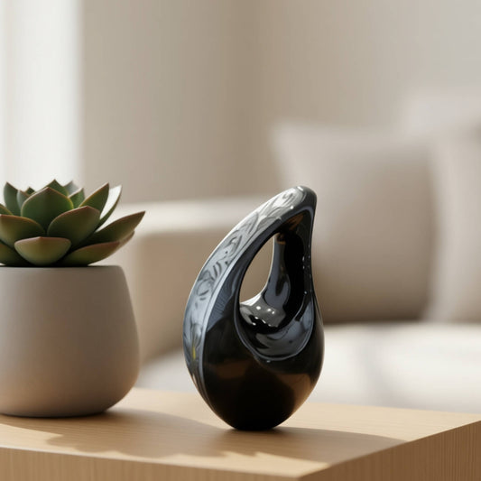 Midnight Embrace Teardrop Keepsake Urn