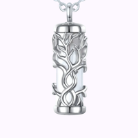 Enchanted Vines Cylinder Necklace Sterling Silver