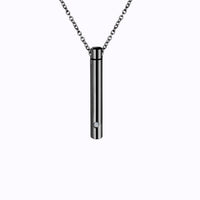 Everlasting Bond Black Cremation Necklace Stainless Steel