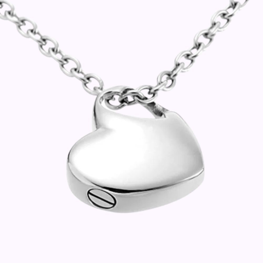 Evermore Heart Ash Necklace Stainless Steel