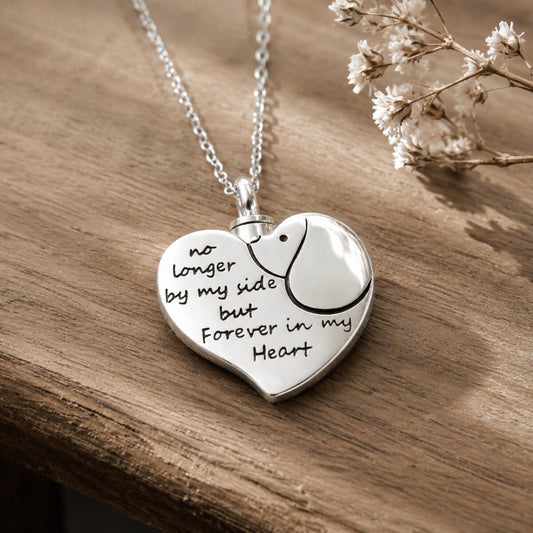 Forever In My Heart Dog Ash Necklace Sterling Silver