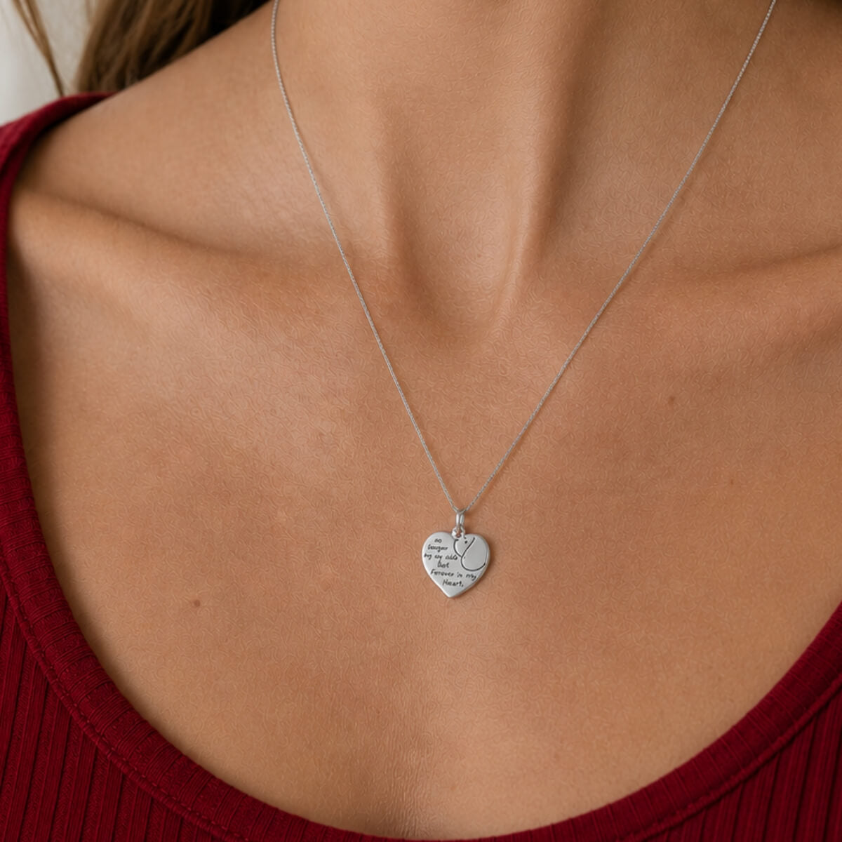 Forever In My Heart Dog Ash Necklace Sterling Silver