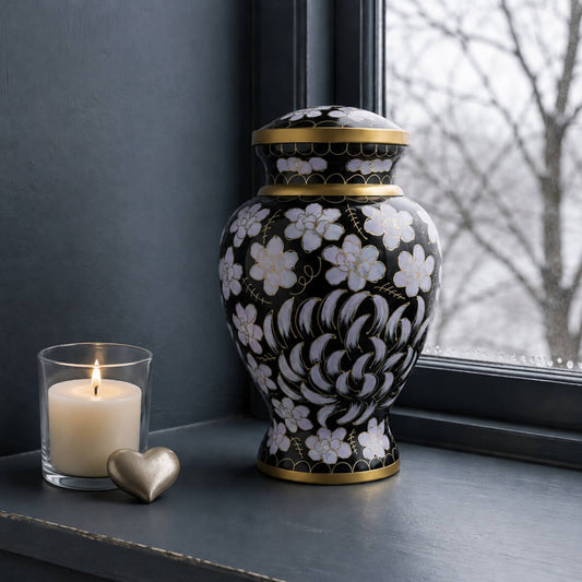 Garden Bloom Cloisonné Urn