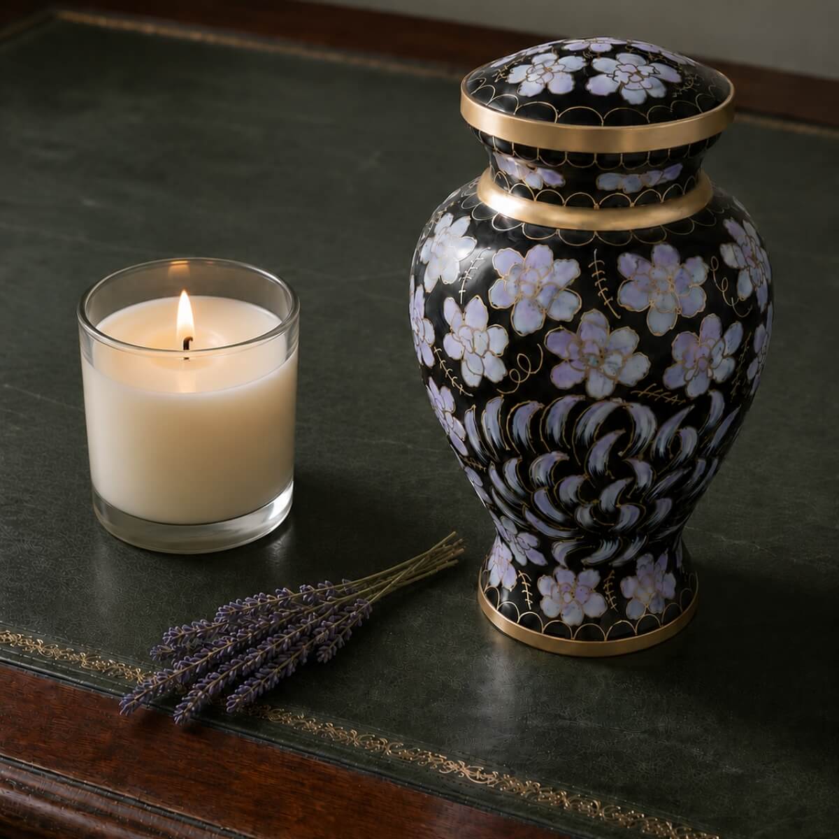 Garden Bloom Cloisonné Urn