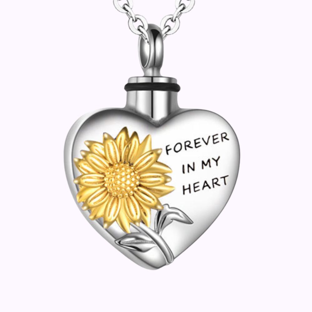 Golden Bloom Memorial Necklace Sterling Silver