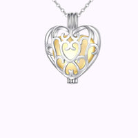 Golden Embrace Heart Necklace Sterling Silver