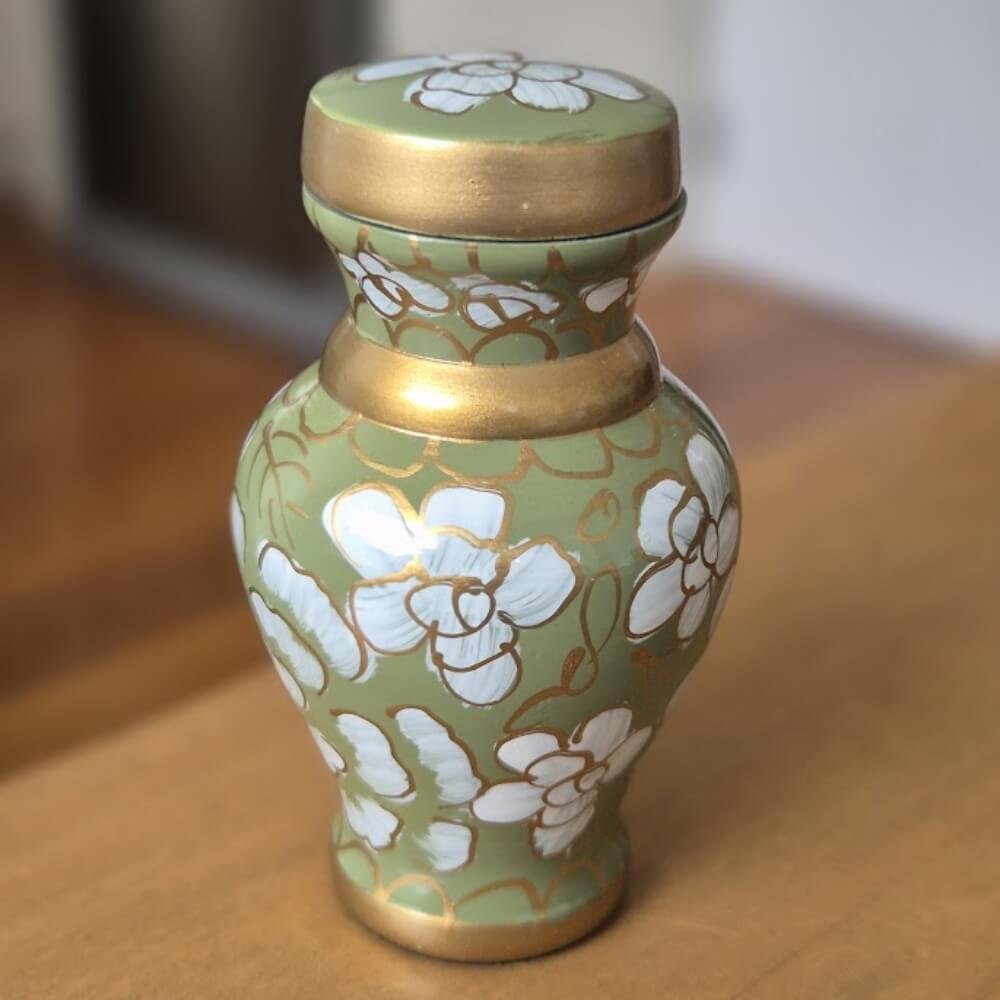 Golden Meadow Cloisonné Keepsake Urn