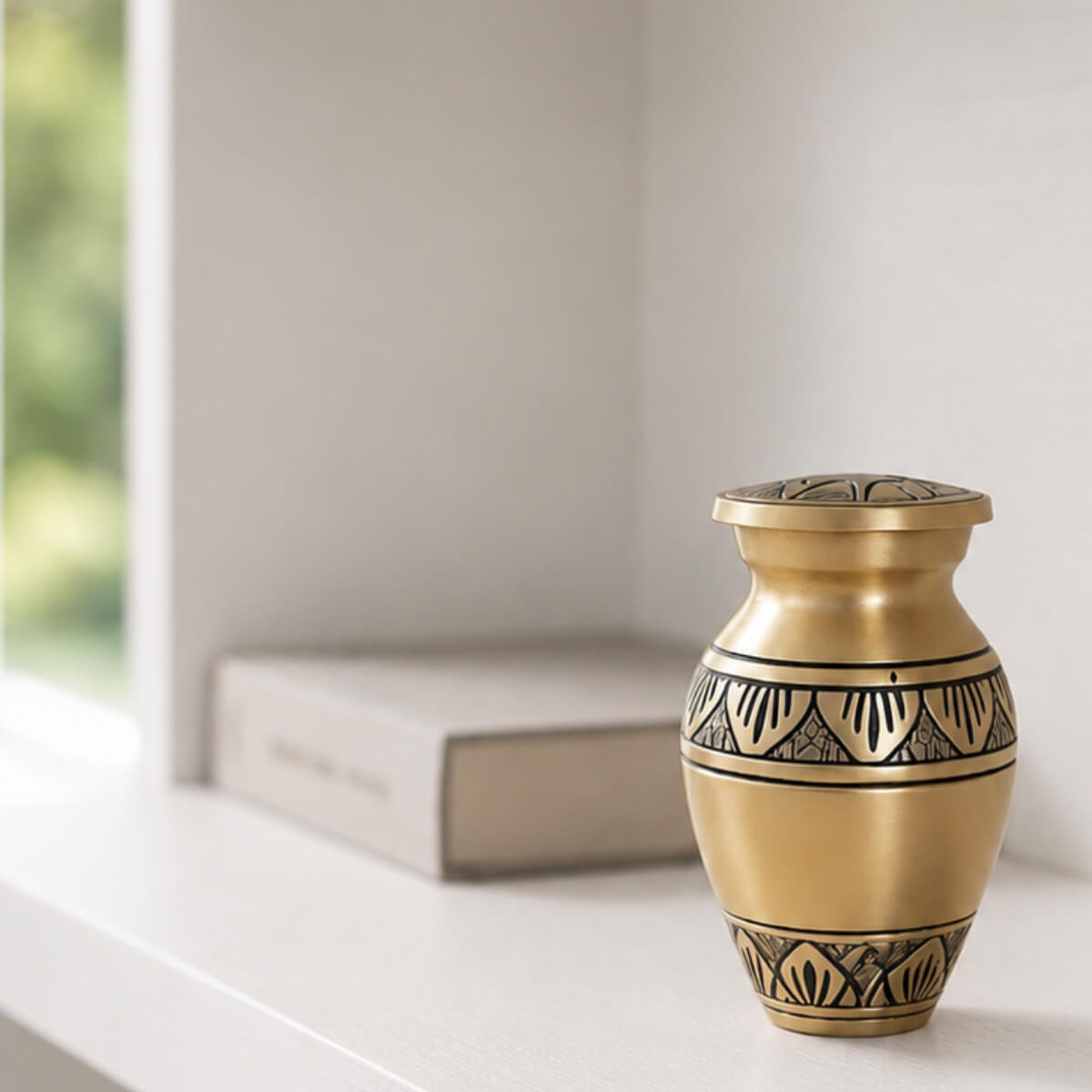 Golden Lace Tribute Keepsake Urn