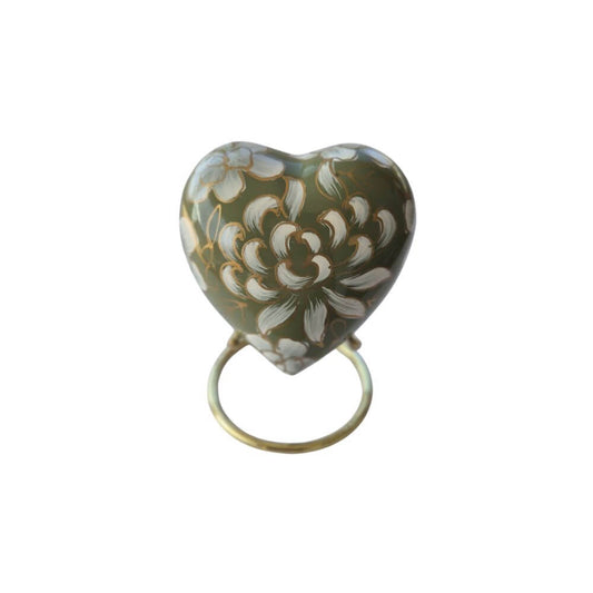 Golden Meadow Heart Cloisonné Keepsake Urn