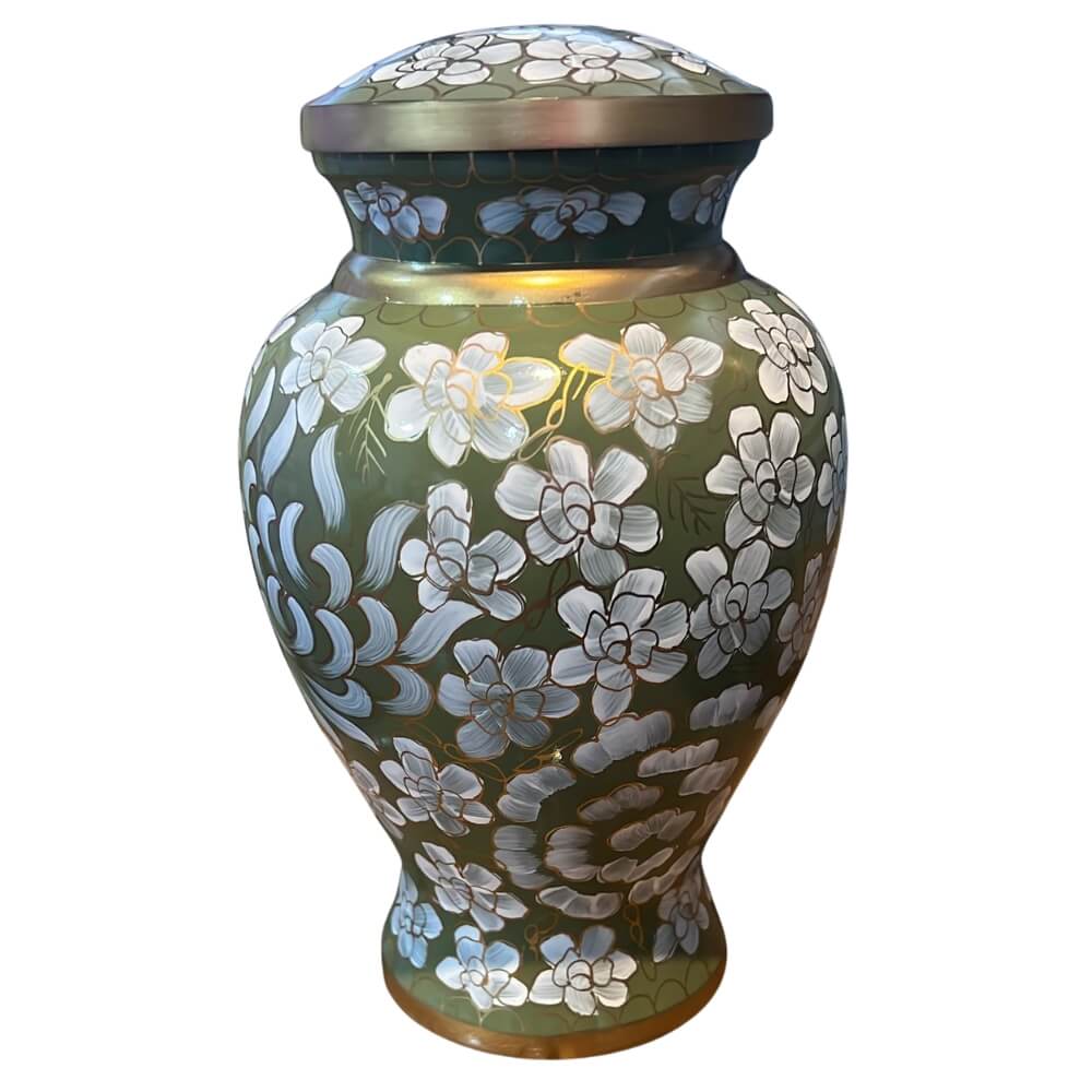 Golden Meadow Cloisonné Cremation Urn