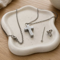 Guardian Cross Memorial Necklace Stainless Steel