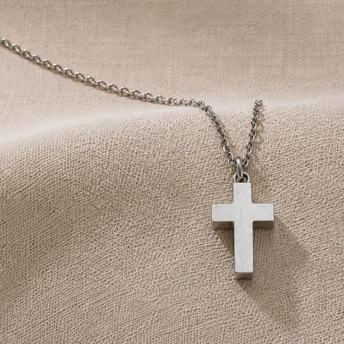 Guardian Cross Memorial Necklace Stainless Steel