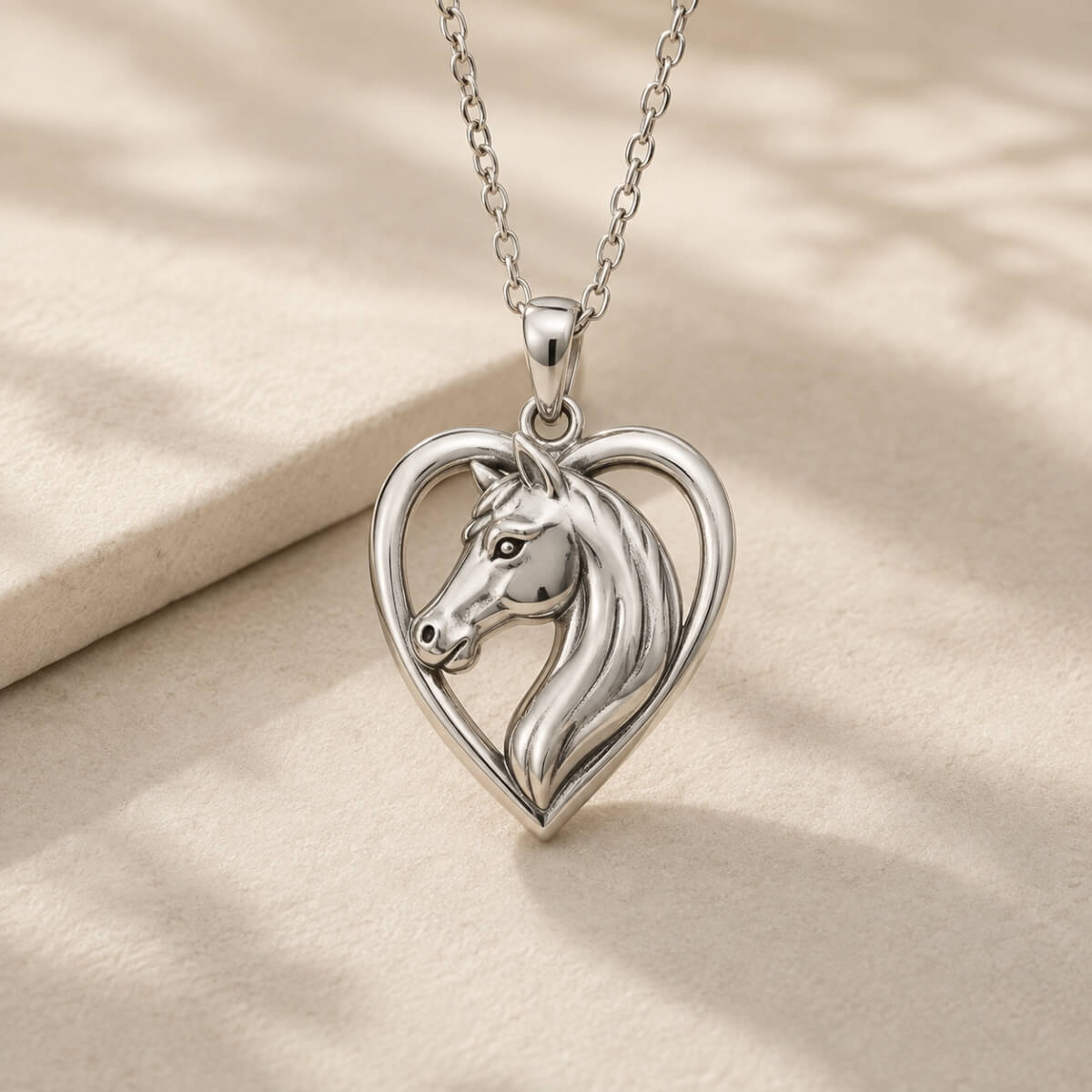 Horse Heart Cremation Necklace