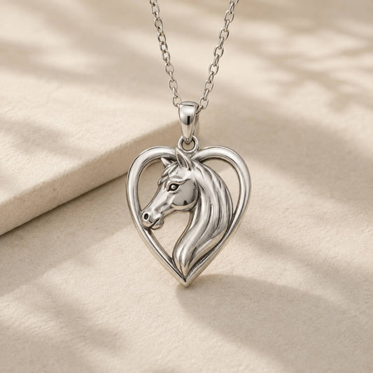Horse Heart Cremation Necklace