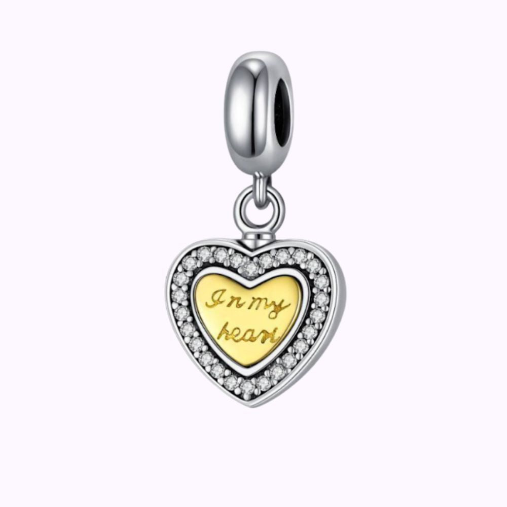 Sterling Silver In My Heart Charm