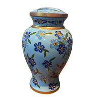 Blue Cloisonné Floral Urn