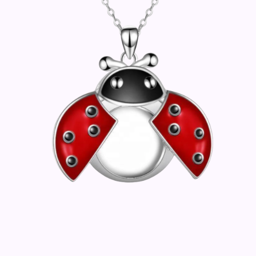 Little Blessings Ladybug Necklace Sterling Silver