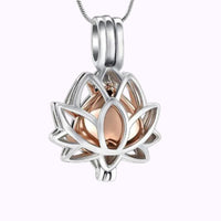 Lotus Embrace Memorial Necklace Stainless Steel
