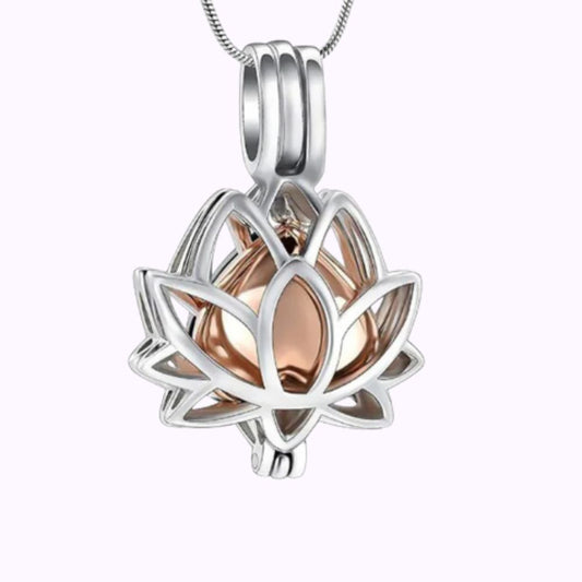 Lotus Embrace Memorial Pendant