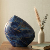 Mountain Rock Urn - Blue Marble