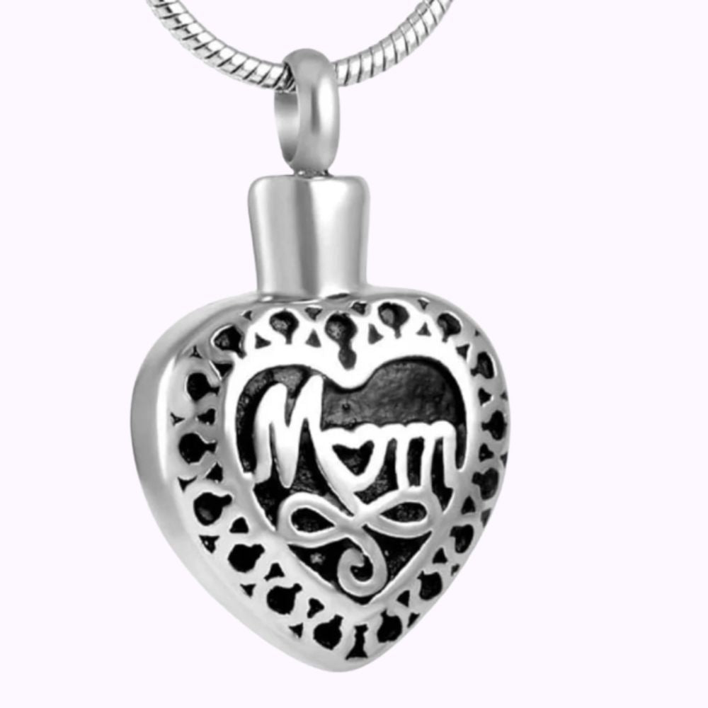 Mom Memorial Ash Necklace Stainless Steel
