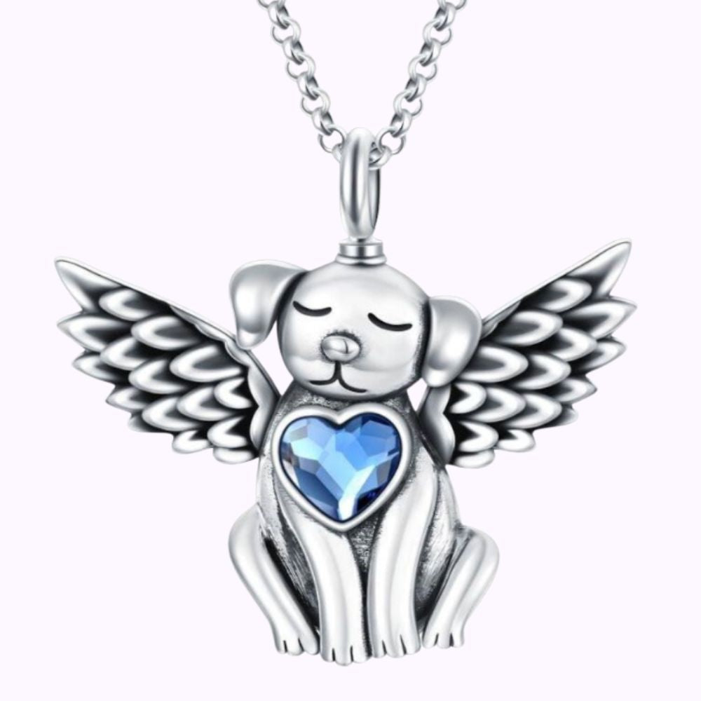 My Puppy Angel Memorial Necklace Sterling Silver