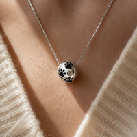 Pawprint Sphere Necklace Sterling Silver